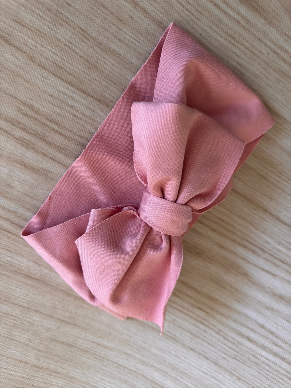 Pink Fabric Bow Headband